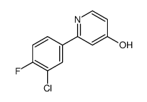 2-(3-chloro-4-fluorophenyl)-1H-pyridin-4-one结构式