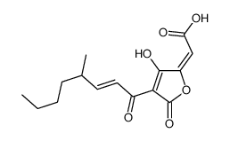 (2Z)-2-[3-hydroxy-4-[(E)-4-methyloct-2-enoyl]-5-oxofuran-2-ylidene]acetic acid Structure