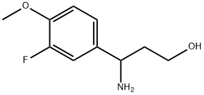 3-amino-3-(3-fluoro-4-methoxyphenyl)propan-1-ol structure