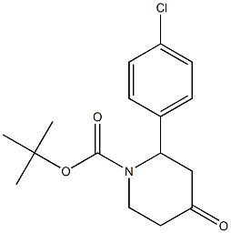 tert-butyl 2-(4-chlorophenyl)-4-oxopiperidine-1-carboxylate structure