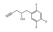 (S)-3-hydroxy-4-(2,4,5-trifluorophenyl)butanenitrile结构式