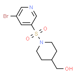 (1-(5-bromopyridin-3-ylsulfonyl)piperidin-4-yl)Methanol structure