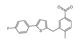 2-(4-fluorophenyl)-5-[(2-methyl-5-nitrophenyl)methyl]thiophene Structure