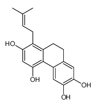 8-(3-methylbut-2-enyl)-9,10-dihydrophenanthrene-2,3,5,7-tetrol Structure