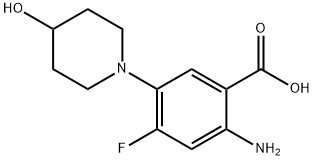 2-aMino-4-fluoro-5-(4-hydroxypiperidin-1-yl)benzoic acid Structure