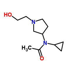 N-Cyclopropyl-N-[1-(2-hydroxyethyl)-3-pyrrolidinyl]acetamide结构式