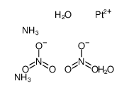 azane,platinum(2+),dinitrate,dihydrate Structure