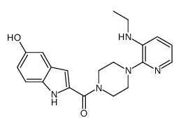 [4-[3-(ethylamino)pyridin-2-yl]piperazin-1-yl]-(5-hydroxy-1H-indol-2-yl)methanone Structure