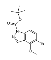 tert-butyl 5-bromo-4-Methoxy-1H-indazole-1-carboxylate结构式