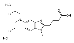 4-[5-[bis(2-chloroethyl)amino]-1-methylbenzimidazol-2-yl]butanoic acid,hydrate,hydrochloride结构式