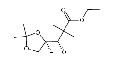 ethyl (S)-3-[(R)-2,2-dimethyl-1,3-dioxolan-4-yl]-3-hydroxy-2,2-dimethylpropanoate结构式