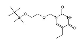1-<<2-(tert-butyldimethylsiloxy)ethoxy>methyl>-5-ethyluracil结构式