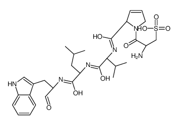 cyclo(sulfoalanyl-prolyl-valyl-leucyl-tryptophyl)结构式
