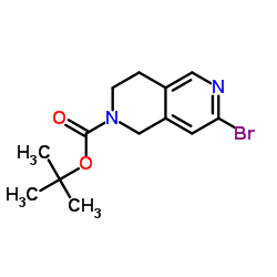 2,6-Naphthyridine-2(1H)-carboxylic acid, 7-bromo-3,4-dihydro-, 1,1-dimethylethyl ester结构式