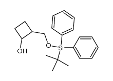 cis-2-(tert-butyldiphenylsiloxymethyl)cyclobutan-1-ol Structure