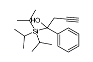 1-phenyl-1-(triisopropylsilyl)but-3-yn-1-ol Structure