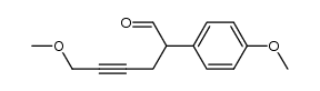 6-methoxy-2-(4-methoxyphenyl)-4-hexynal结构式