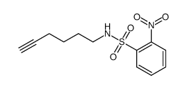 N-(hex-5-yn-1-yl)-2-nitrobenzenesulfonamide结构式