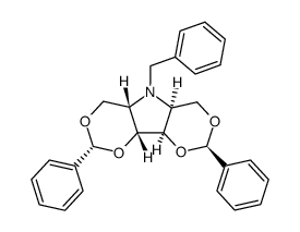 2,5-dideoxy-2,5-N-benzylimino-1,3:4,6-di-O-benzylidene-L-iditol结构式