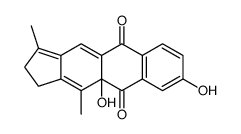 2,10a-Dihydro-8,10a-dihydroxy-3,11-dimethyl-1H-cyclopent(b)anthracene- 5,10-dione结构式