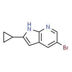 5-溴-2-环丙基-1H-吡咯并[2,3-b]吡啶结构式