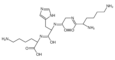 L-赖氨酰甘氨酰-L-组氨酰-L-赖氨酸结构式