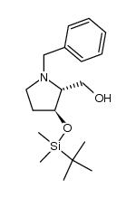 (2R,3S)-1-benzyl-3-tert-butyldimethylsilyloxy-2-hydroxymethylpyrrolidine Structure