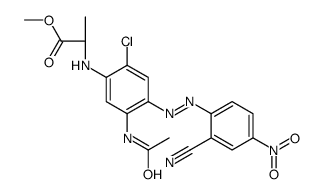 L-Alanine, N-5-(acetylamino)-2-chloro-4-(2-cyano-4-nitrophenyl)azophenyl-, methyl ester结构式