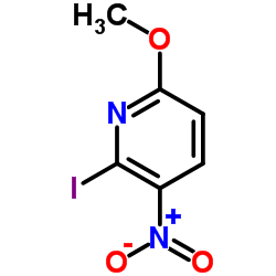 2-IODO-6-METHOXY-3-NITRO-PYRIDINE structure
