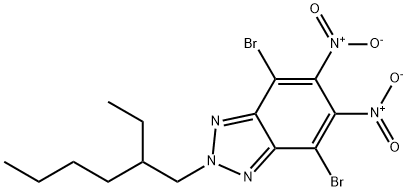 4,7-二溴-2-(2-乙基己基)-5,6-二硝基-2H-苯并[d][1,2,3]三唑结构式