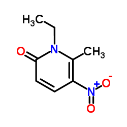 1-Ethyl-6-methyl-5-nitro-2(1H)-pyridinone结构式