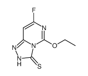 1,2,4-Triazolo[4,3-c]pyrimidine-3(2H)-thione,5-ethoxy-7-fluoro-(9CI)结构式