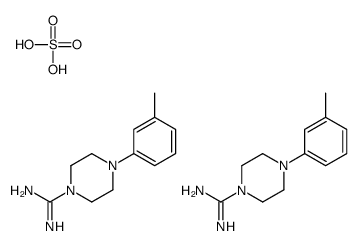 4-(3-methylphenyl)piperazine-1-carboximidamide,sulfuric acid结构式