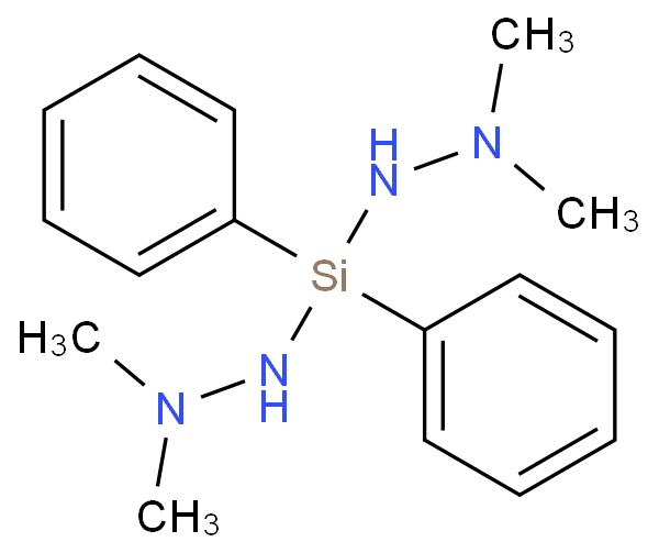 2-[(2,2-dimethylhydrazinyl)-diphenylsilyl]-1,1-dimethylhydrazine结构式