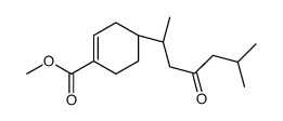 1-Cyclohexene-1-carboxylic acid, 4-(1,5-dimethyl-3-oxohexyl)-, methyl ester, (1R,4R)-(+)- structure
