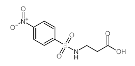 3-(4-硝基苯基磺酰胺)丙酸结构式