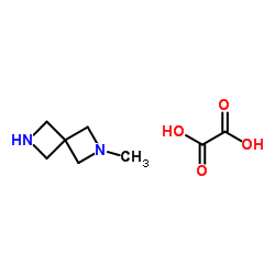 2-methyl-2,6-diazaspiro[3.3]heptane;oxalic acid结构式