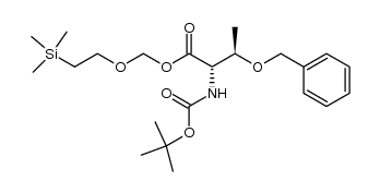 (2S,3R)-(2-(trimethylsilyl)ethoxy)methyl 3-(benzyloxy)-2-((tert-butoxycarbonyl)amino)butanoate Structure