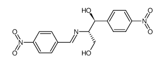 (1S,2S)-2-(E)-(4-nitrobenzylideneamino)-1-(4-nitrophenyl)-propane-1,3-diol Structure