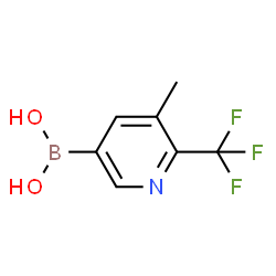 3-Methyl-2-trifluoromethylpyridine-5-boronic acid结构式