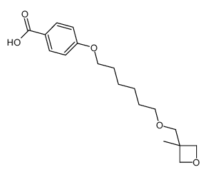 4-[6-[(3-methyloxetan-3-yl)methoxy]hexoxy]benzoic acid Structure