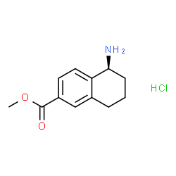 (S)-5-氨基-5,6,7,8-四氢化萘-2-羧酸甲酯盐酸盐结构式