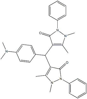 p-dimethylaminophenyldiantipyrylmethane结构式