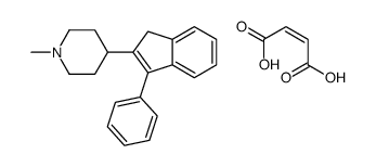 (E)-but-2-enedioic acid,1-methyl-4-(3-phenyl-1H-inden-2-yl)piperidine结构式