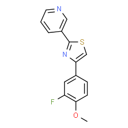 3-[4-(3-fluoro-4-methoxyphenyl)-1,3-thiazol-2-yl]pyridine Structure