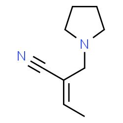 1-Pyrrolidinepropanenitrile,alpha-ethylidene-,(alphaE)-(9CI)结构式
