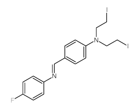 Benzenamine,4-[[(4-fluorophenyl)imino]methyl]-N,N-bis(2-iodoethyl)- structure