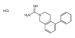 5-phenyl-1,2,3,4-tetrahydroisoquinolin-2-ium-2-carboximidamide,chloride结构式