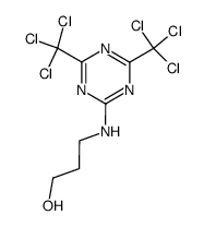 3-(4,6-bis-trichloromethyl-[1,3,5]triazin-2-ylamino)-propan-1-ol结构式