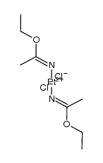 trans-[PtCl2((E)-NH=C(Me)OEt)2]结构式